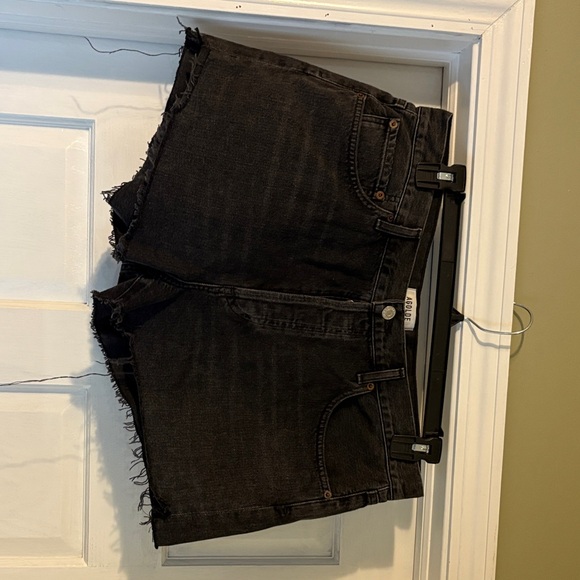 Agolde Black Denim Shorts - Picture 1 of 4